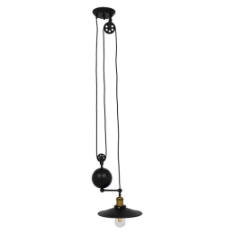 Φωτιστικό Οροφής Carilo 01549 1xΕ27 Ρυθμιζόμενη Ανάρτηση 32x26x120cm Black GloboStar