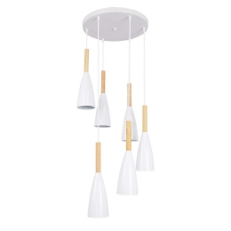 Φωτιστικό Οροφής Dillon 00629 6xΕ27 Με Πλέγμα Φ52x130cm White GloboStar