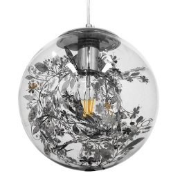 Φωτιστικό Οροφής Harper 01510 1xΕ27 Γιρλάντα Φ25x30cm Clear Nickel GloboStar