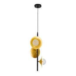 Φωτιστικό Οροφής Joliet 00781 3xG9 Με Πλέγμα Φ28x63cm Black-Gold GloboStar