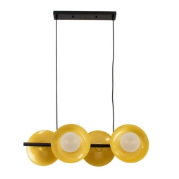 Φωτιστικό Οροφής - Ράγα Joliet 00782 4xG9 Με Πλέγμα 65x28x20cm Black-Gold GloboStar