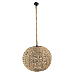 Φωτιστικό Οροφής Litton 01593 1xΕ27 Με Πλέγμα Φ60x45cm Beige GloboStar