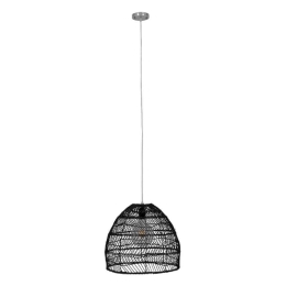 Φωτιστικό Οροφής Malibu 00969 1xΕ27 Φ40x35cm Black GloboStar