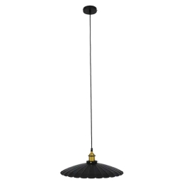 Φωτιστικό Οροφής Margi 00982 1xΕ27 Φ40x15cm Black GloboStar