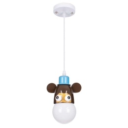 Φωτιστικό Οροφής Παιδικό Monkey 00640 1xΕ27 14,5x10,5x13,5cm Brown-Blue GloboStar