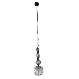 Φωτιστικό Οροφής Nelly 01560 1xΕ27 Με Πλέγμα Φ25x67cm Black GloboStar
