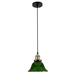 Φωτιστικό Οροφής Nostalgia 00768 1xΕ27 Φ18x18cm Green-Gold GloboStar