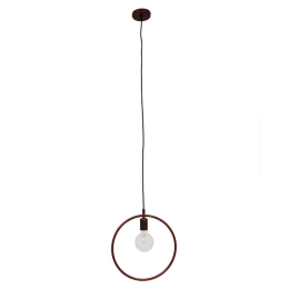 Φωτιστικό Οροφής Omicron 01579 1xΕ27 Φ33x4x33cm Rust GloboStar