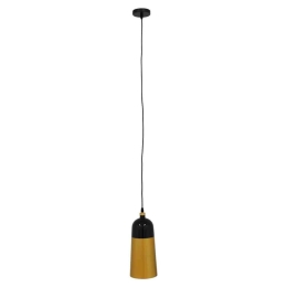 Φωτιστικό Οροφής Palazzo 01523 1xΕ27 Φ14x34cm Black-Gold GloboStar