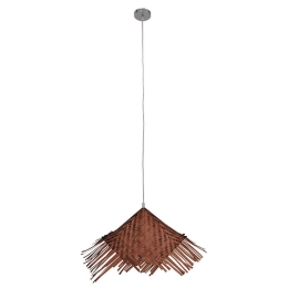 Φωτιστικό Οροφής Ricehat 01667 1xΕ27 Φ70x25cm Dark Brown GloboStar