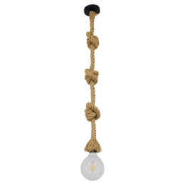 Φωτιστικό Οροφής Rope 01018 1xΕ27 Φ3,5x200cm Beige GloboStar
