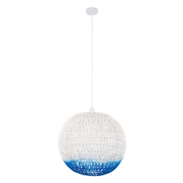 Φωτιστικό Οροφής Santor 00729 1xΕ27 Φ50x50cm White-Blue GloboStar
