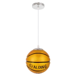 Φωτιστικό Οροφής Παιδικό Spalding Nba 00645 1xΕ27 Φ18x18cm Orange GloboStar