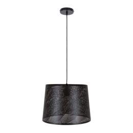Φωτιστικό Οροφής Sparkle 00733 1xΕ27 Με Πλέγμα Φ35x26cm Black GloboStar