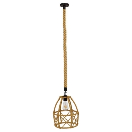 Φωτιστικό Οροφής Telan 01615 1xΕ27 Με Πλέγμα Φ30x38cm Beige GloboStar