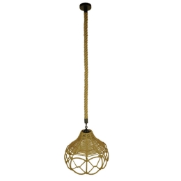 Φωτιστικό Οροφής Tessuti 01614 1xΕ27 Με Πλέγμα Φ39x31cm Beige GloboStar