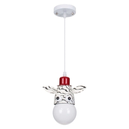 Φωτιστικό Οροφής Παιδικό Zebra 00639 1xΕ27 19x10,5x13,5cm White Black GloboStar