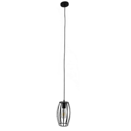 Φωτιστικό Οροφής Zebra 01062 1xΕ27 Με Πλέγμα Φ15x24cm Black GloboStar