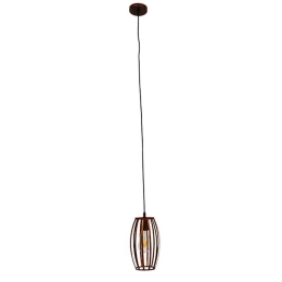 Φωτιστικό Οροφής Zebra 01639 1xΕ27 Με Πλέγμα Φ15x25cm Rust GloboStar