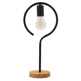 Φωτιστικό Επιτραπέζιο Honor Round 01434 1xE27 Φ20x42cm Black GloboStar