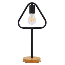 Φωτιστικό Επιτραπέζιο Honor Triangle 01436 1xE27 20x20x40cm Black GloboStar