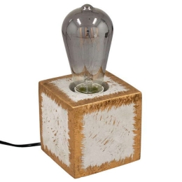 Φωτιστικό Επιτραπέζιο Cement 99403 1xE27 M10xΠ10xΥ10cm Gold-White GloboStar