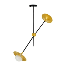 Φωτιστικό Οροφής Joliet 00778 2xG9 Με Πλέγμα 93x20x100cm Black-Gold GloboStar