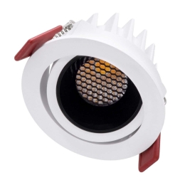 Φωτιστικό Οροφής - Σποτ Χωνευτό Leo-R 60282 10W Led Φ8,5x6,6cm White-Black GloboStar