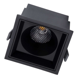 Φωτιστικό Οροφής - Σποτ Χωνευτό Pluto-B 60280 15W Led 10,4x10,4x6,5cm Black GloboStar