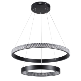 Φωτιστικό Οροφής Diamond Duo 61150 Led 75W Φ40x60cm Black GloboStar