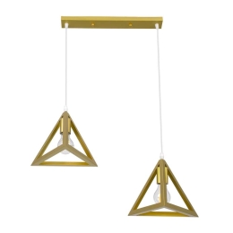 Φωτιστικό Οροφής Triangle 00615 E27 60x22x130cm Gold GloboStar