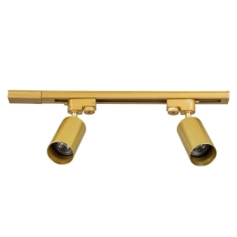 Φωτιστικό Οροφής - Σποτ Leo 60358 2xGU10 50,5x6x20cm Gold GloboStar
