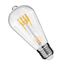 Λαμπτήρας Led Soft Spiral Filament 99140 ST64 E27 6W 510lm Dimmable Clear GloboStar 6W