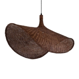 Φωτιστικό Οροφής Cuba 01768 Φ80x49cm 1xE27 Dark Brown GloboStar