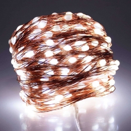 Χριστουγεννιάτικα Λαμπάκια Σειρά 200 Led 85843 20m Με 8 Προγράμματα 1,3W 6000K Bronze GloboStar