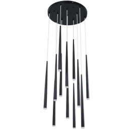 Φωτιστικό Οροφής Tears 61313 Φ60x51,5cm Με Τηλεχειριστήριο Dim Led 3960lm 36W Black GloboStar