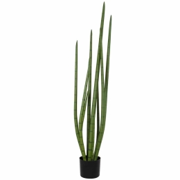 Τεχνητό Φυτό Σε Γλάστρα Sansevieria Cylindrica 20210 120cm Green Globostar Πολυαιθυλένιο