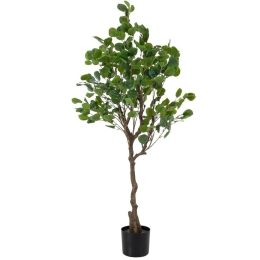 Τεχνητό Δέντρο Eucalyptus 20190 120cm Beige-Green Globostar Πολυαιθυλένιο,Ύφασμα
