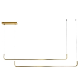 Φωτιστικό Οροφής Με Τηλεχειριστήριο Linaria Duo 60926 220x4x25cm Dim Led 8300lm 72W Gold Globostar