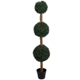 Τεχνητό Δέντρο Πυξός 20400 150cm Brown-Green Globostar Πολυαιθυλένιο,Ξύλο