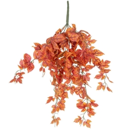 Τεχνητό Κρεμαστό Φυτό Maple 20243 80cm Orange Globostar Πολυαιθυλένιο,Ύφασμα