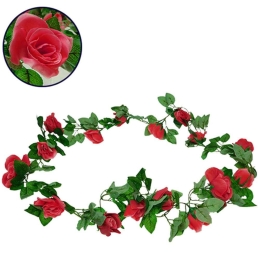 Τεχνητή Γιρλάντα Τριαντάφυλλα 09008 200cm Fuchsia Globostar Πλαστικό