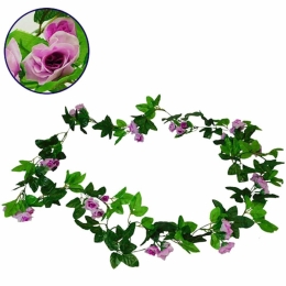 Τεχνητή Γιρλάντα Τριαντάφυλλα 09016 220cm Purple Globostar Πλαστικό