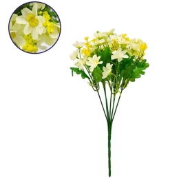 Τεχνητό Μπουκέτο Μαργαρίτες 09080 20x30cm White-Yellow Globostar Πλαστικό