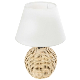 Φωτιστικό Επιτραπέζιο Boho Hasumi 01957 Φ19x30cm 1xE27 Beige-White GloboStar