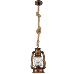 Φωτιστικό Οροφής Barbarossa 01706 Φ18x28cm 1xE27 Antique Copper GloboStar