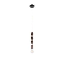 Φωτιστικό Οροφής Κρεμαστό Beads 00692 1xE27 IP20 5x33cm Dark Brown GloboStar