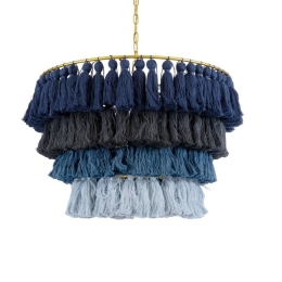 Φωτιστικό Οροφής Κρεμαστό Missoula 02089 Boho 1xE27 IP20 60x40cm Blue-Black GloboStar