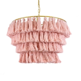 Φωτιστικό Οροφής Κρεμαστό Missoula 02090 Boho 1xE27 IP20 60x40cm Pink GloboStar