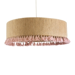 Φωτιστικό Οροφής Κρεμαστό Puertorico 02097 Boho 3xE27 IP20 80x27cm Beige-Pink GloboStar
